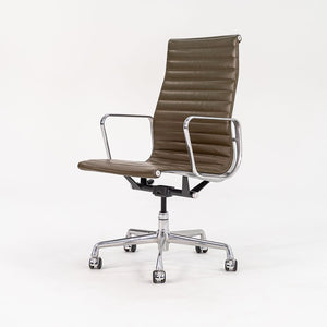 2005 Aluminum Group Executive Desk Chair by Charles and Ray Eames for Herman Miller in Dark Green Leather 6x Available