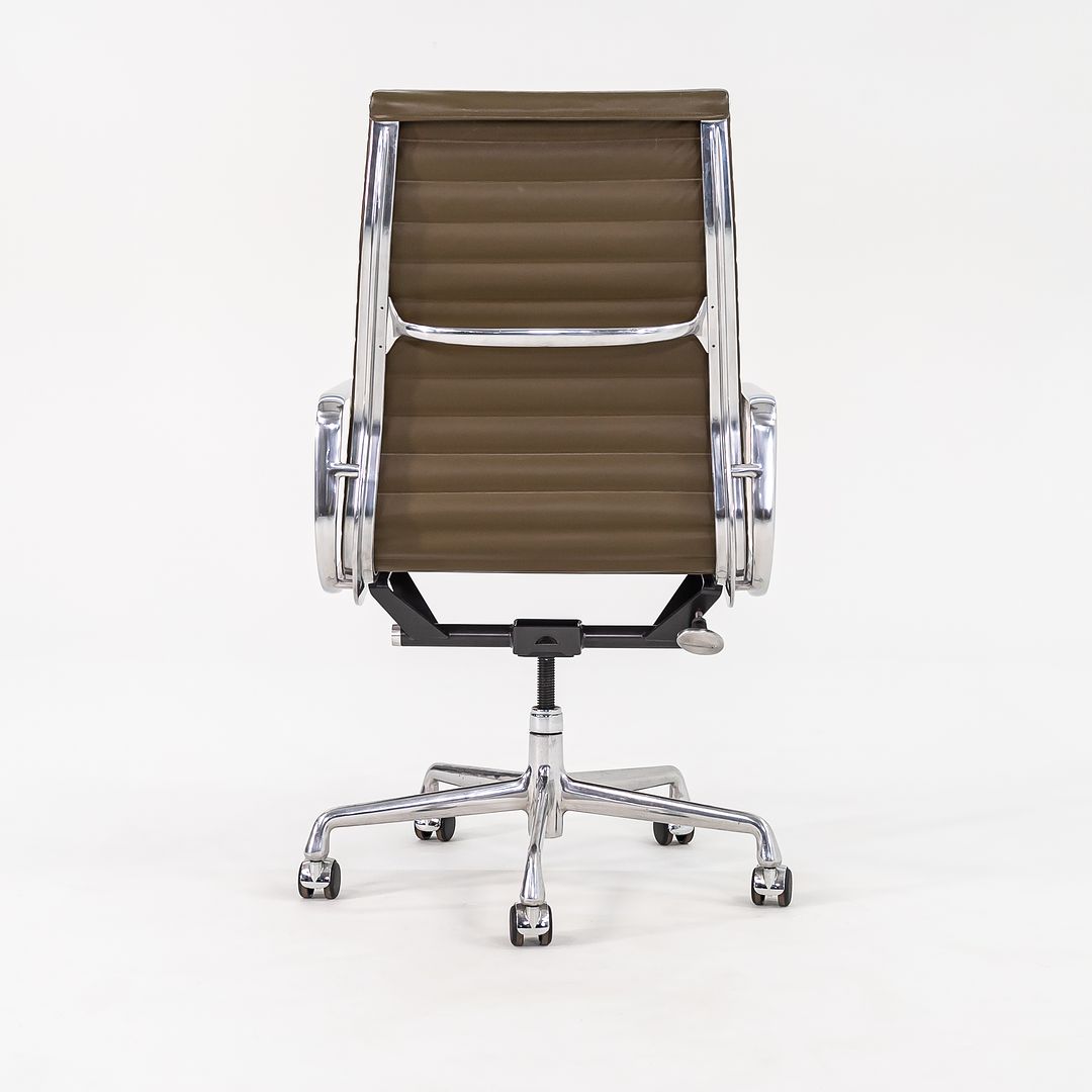 2005 Aluminum Group Executive Desk Chair by Charles and Ray Eames for Herman Miller in Dark Green Leather 6x Available