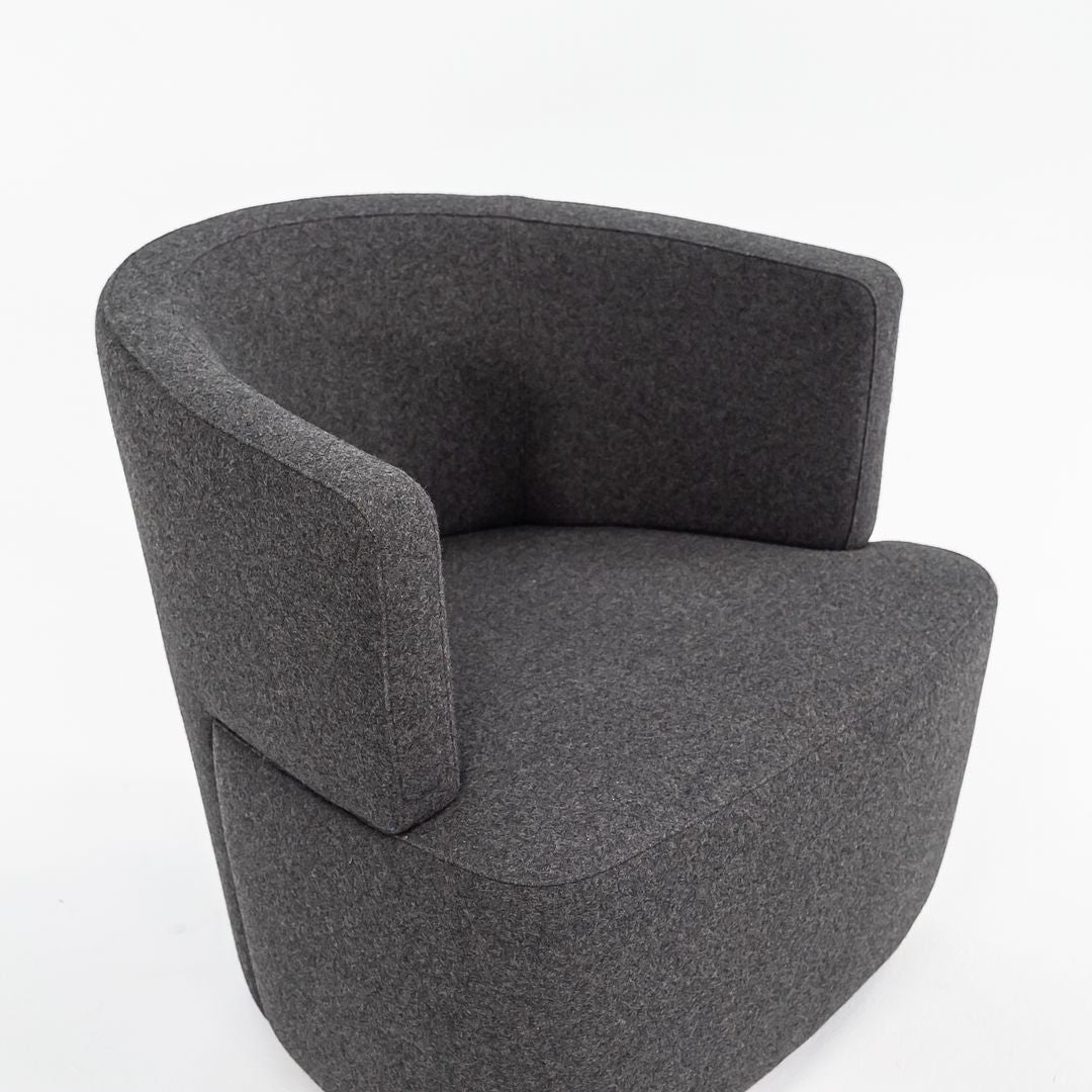 2013 Joel Swivel Lounge Chair by EOOS for Coalesse / Walter Knoll in Grey Felted Fabric 2x Available