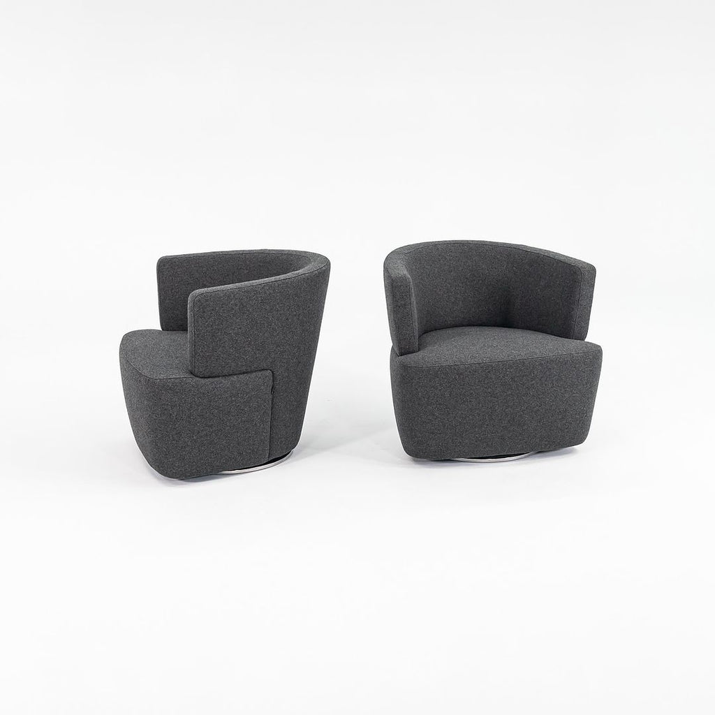 2013 Joel Swivel Lounge Chair by EOOS for Coalesse / Walter Knoll in Grey Felted Fabric 1x Available