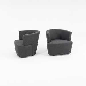 2013 Joel Swivel Lounge Chair by EOOS for Coalesse / Walter Knoll in Grey Felted Fabric 2x Available