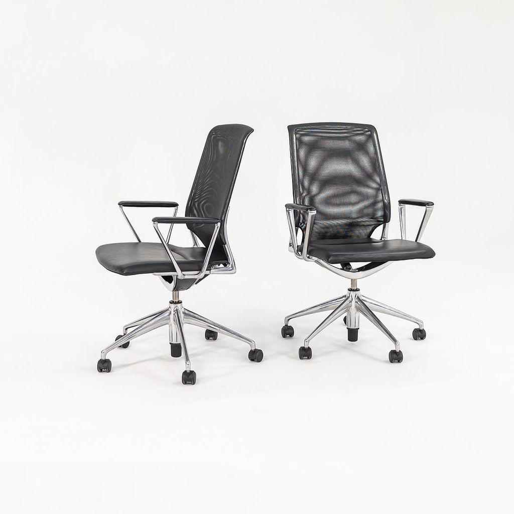 SOLD 2008 Meda Conference chair by Alberto Meda for Vitra in Mesh with Leather Seats Sets Available