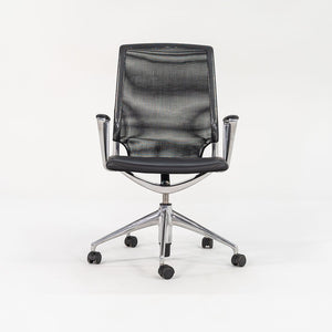 2008 Meda Conference chair by Alberto Meda for Vitra in Mesh with Leather Seats Sets Available