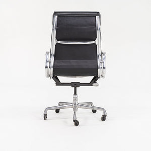 SOLD 2003 Aluminum Group Soft Pad Executive Chair, Model EA420 by Charles and Ray Eames for Herman Miller in Black Leather