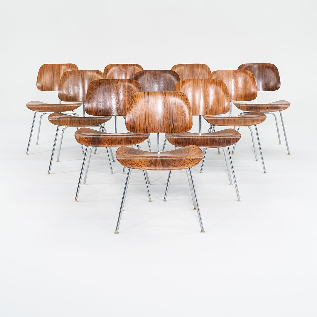 1960s Set of Ten DCM Dining Chairs by Ray and Charles Eames