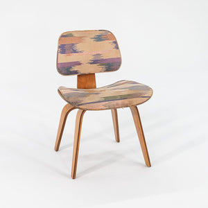 1947 DCW Dining Chair by Charles and Ray Eames for Evans Products Company / Herman Miller in Calico Ash with Rare Upholstery