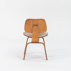 1947 DCW Dining Chair by Charles and Ray Eames for Evans Products Company / Herman Miller in Calico Ash with Rare Upholstery