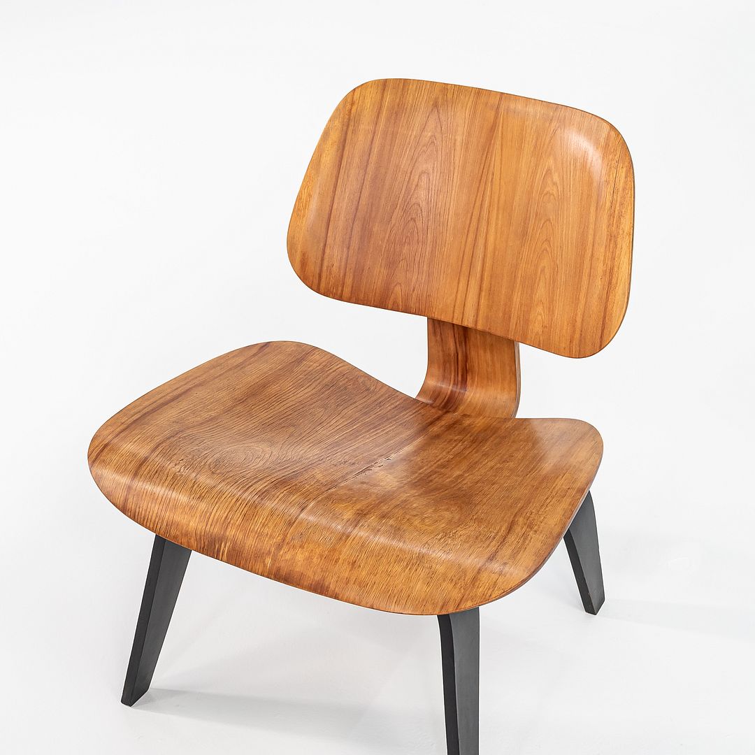 SOLD 1947 LCW Two-Tone Lounge Chair by Charles and Ray Eames for Evans Products Company / Herman Miller in Calico Ash