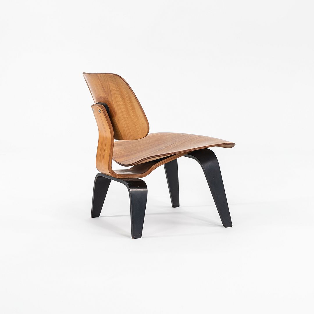 SOLD 1947 LCW Two-Tone Lounge Chair by Charles and Ray Eames for Evans Products Company / Herman Miller in Calico Ash