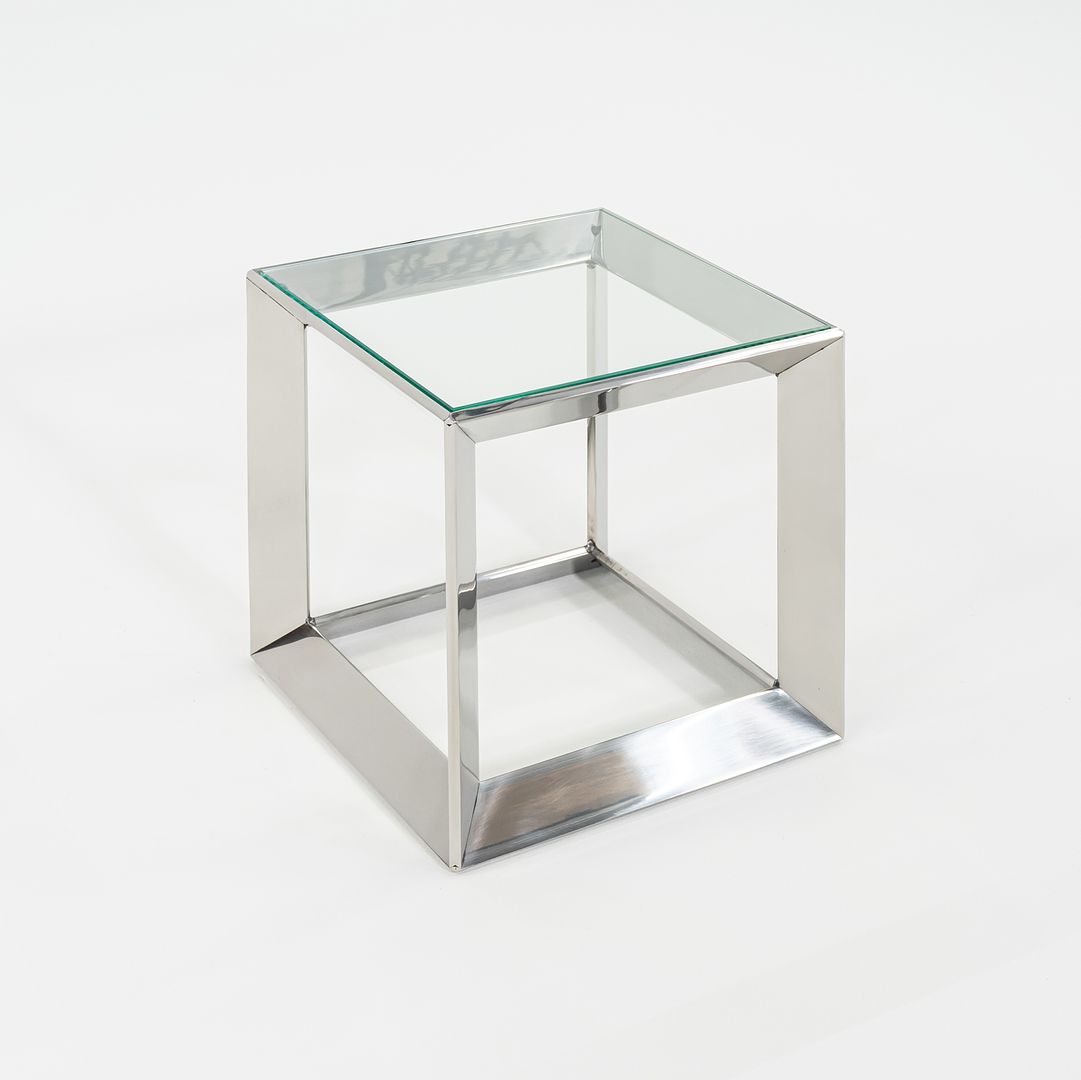 2010s David Rockwell for Gratz Industries Small Russian Doll End Table in Solid Stainless Steel