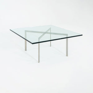 1960s Barcelona Coffee Table by Mies van der Rohe for Knoll & Treitel Gratz in Stainless and Glass 3x Available