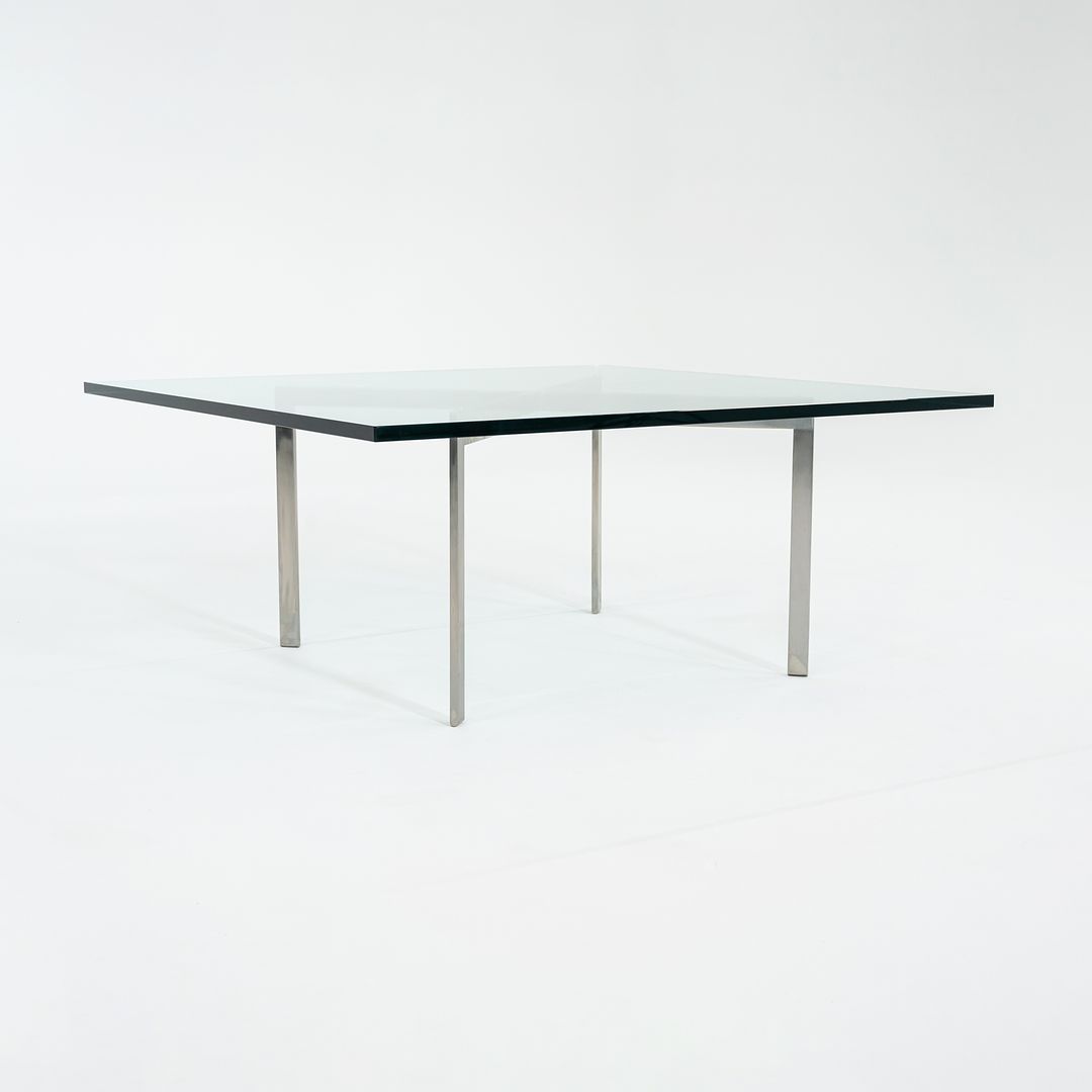 1960s Barcelona Coffee Table by Mies van der Rohe for Knoll & Treitel Gratz in Stainless and Glass 3x Available