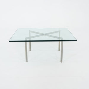 1960s Barcelona Coffee Table by Mies van der Rohe for Knoll & Treitel Gratz in Stainless and Glass 3x Available