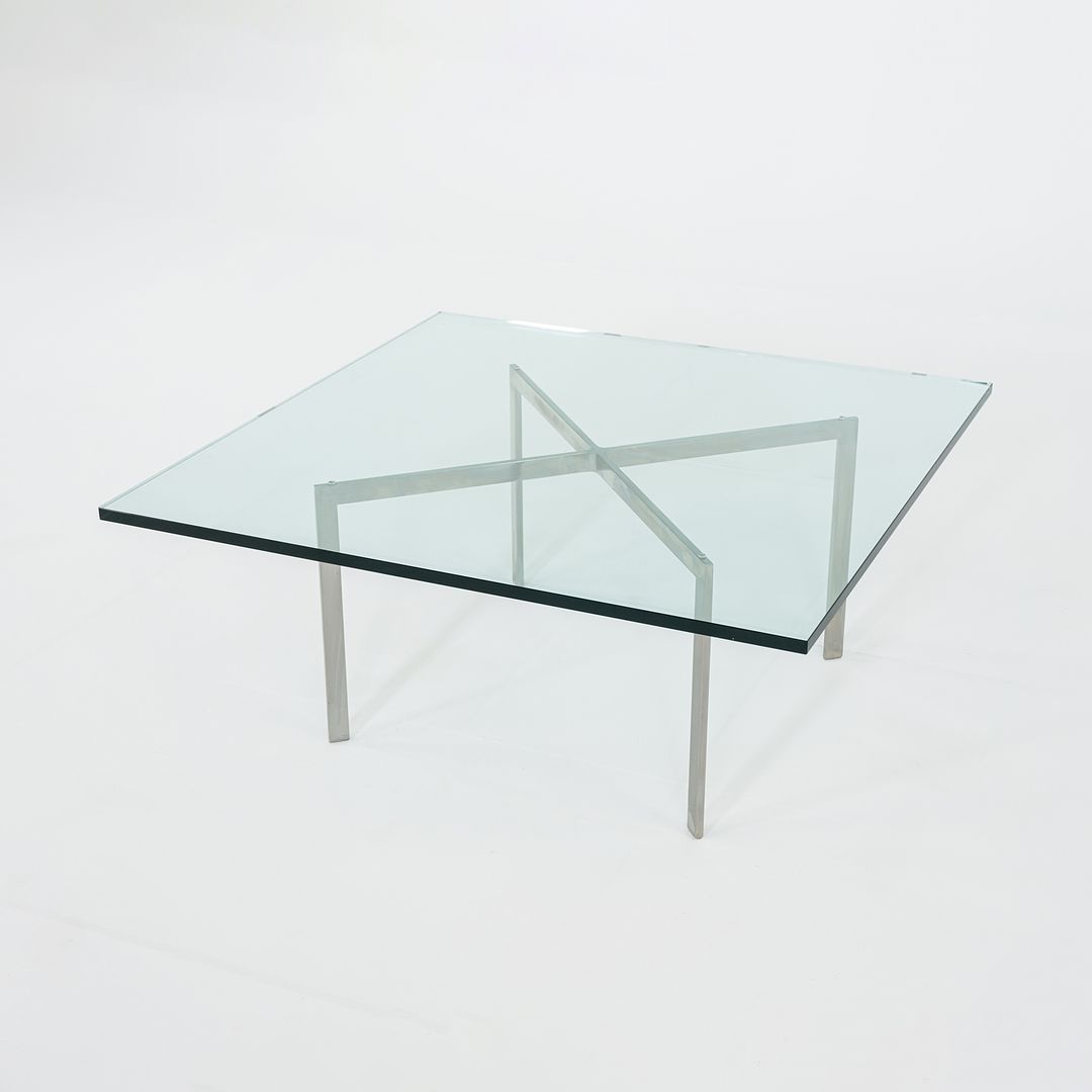 1960s Barcelona Coffee Table by Mies van der Rohe for Knoll & Treitel Gratz in Stainless and Glass 3x Available