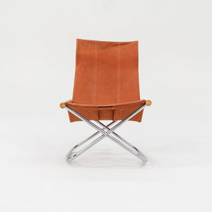1970s Takeshi Nii Nychair X Rocking Lounge Chair in Beech, Canvas, and Steel