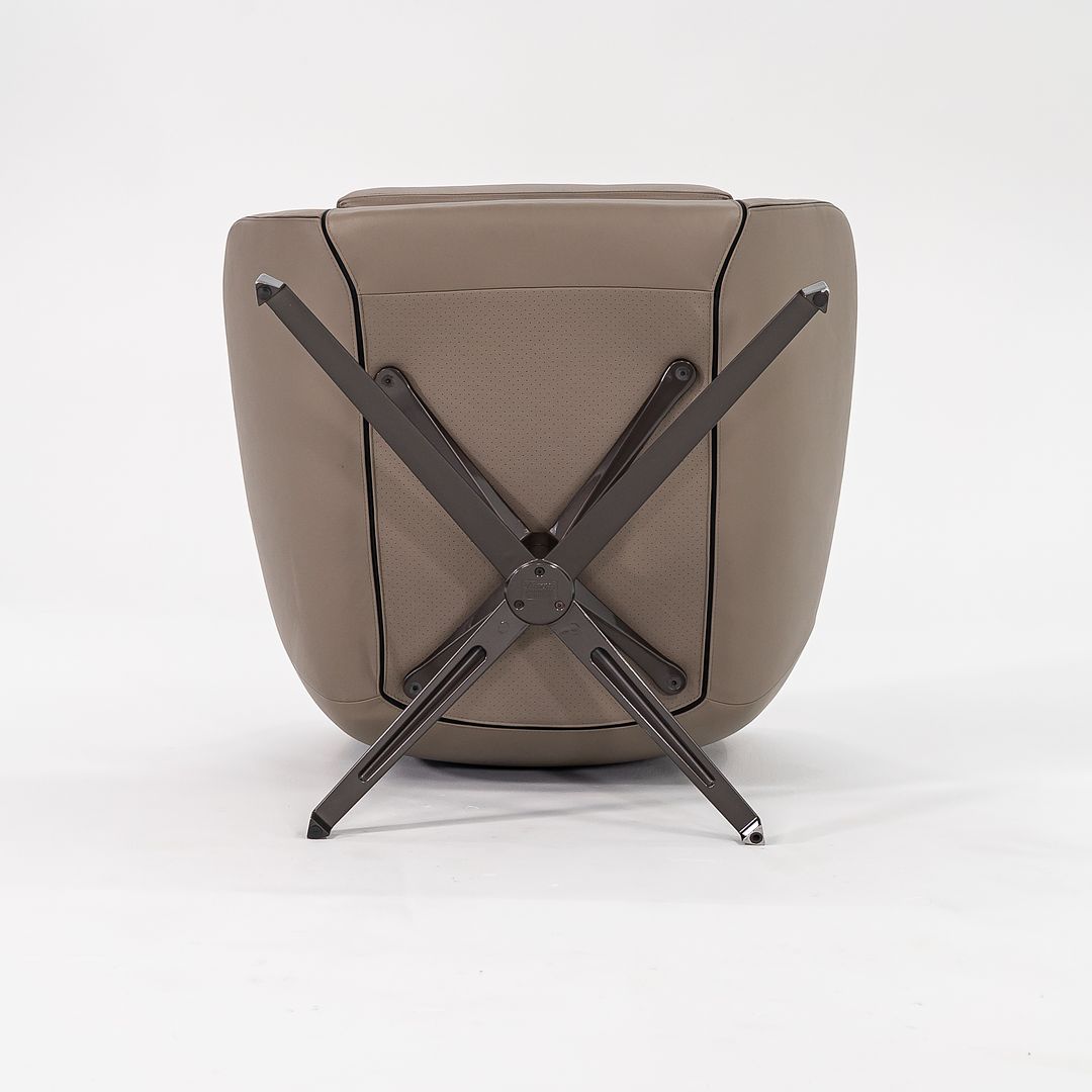 2020 Jensen Chair by Rodolfo Dordoni for MInotti in Grey / Beige Leather