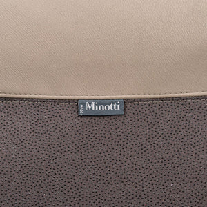 2020 Jensen Chair by Rodolfo Dordoni for MInotti in Grey / Beige Leather