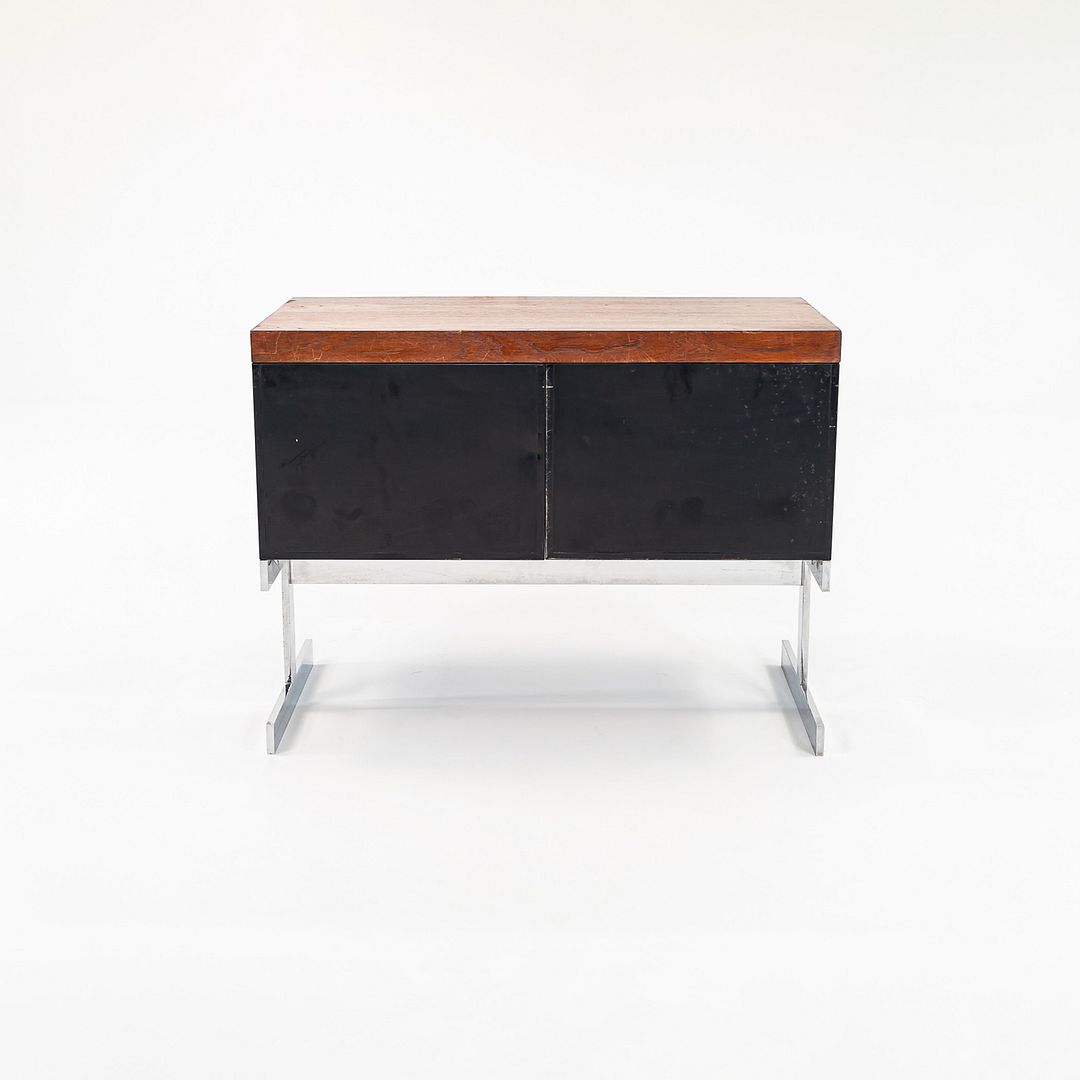 C. 1963 Peerless Steel Equipment Co. Credenza w/ 4-Drawers Teak, Steel & Chrome
