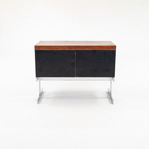 C. 1963 Peerless Steel Equipment Co. Credenza w/ 4-Drawers Teak, Steel & Chrome