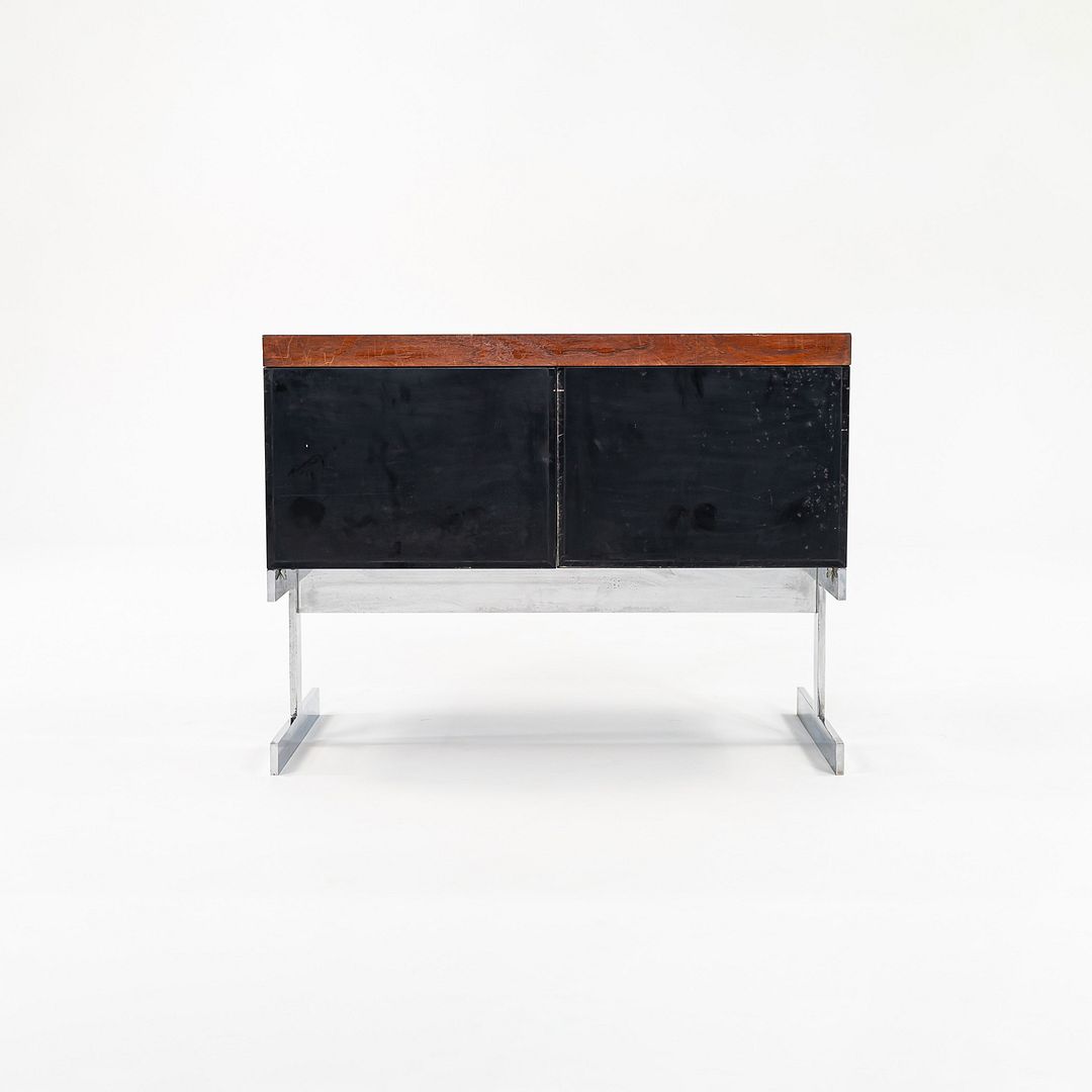 C. 1963 Peerless Steel Equipment Co. Credenza w/ 4-Drawers Teak, Steel & Chrome