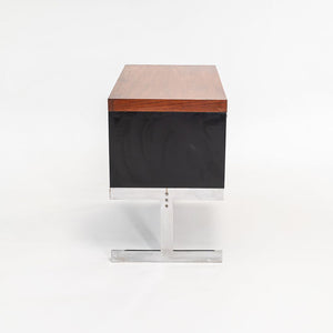 C. 1963 Peerless Steel Equipment Co. Credenza w/ 4-Drawers Teak, Steel & Chrome