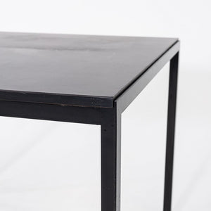 1950s Florence Knoll T Angle Square Dining Table with Black Laminate / Formica Top