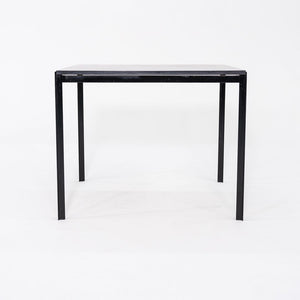 1950s Florence Knoll T Angle Square Dining Table with Black Laminate / Formica Top