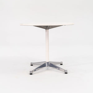 2000s Herman Miller Eames Polished Aluminum Contract Base Table with 30 inch top