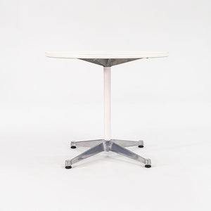 2000s Herman Miller Eames Polished Aluminum Contract Base Table with 30 inch top