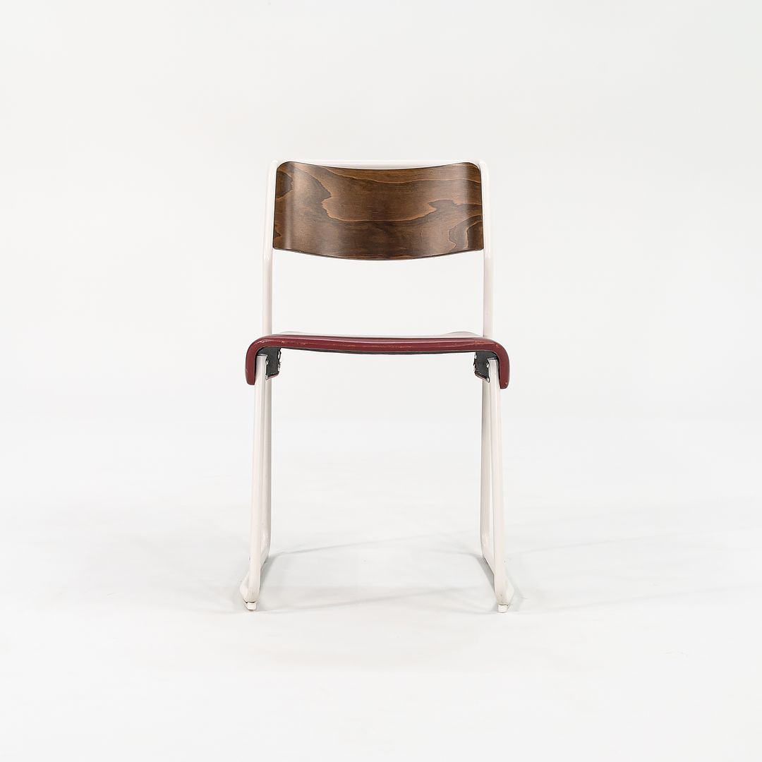 2021 Set of Four Canteen Utility Chairs by Ed Carpenter and Andre Klauser for Very Good and Proper in Beech/Walnut