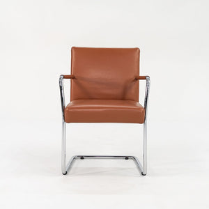 C. 2010 Pair of Brayton Switch Cantilever Sliding Chairs Upholstered in Leather