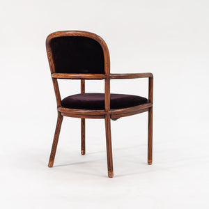 SOLD 1970s Ash Dining Chair by Ward Bennett for Brickel Associates in Ash and Purple Mohair