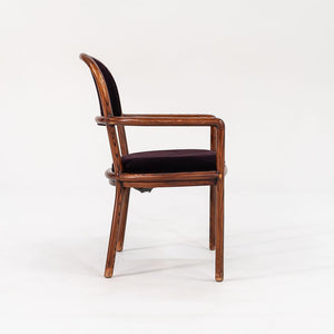 SOLD 1970s Ash Dining Chair by Ward Bennett for Brickel Associates in Ash and Purple Mohair