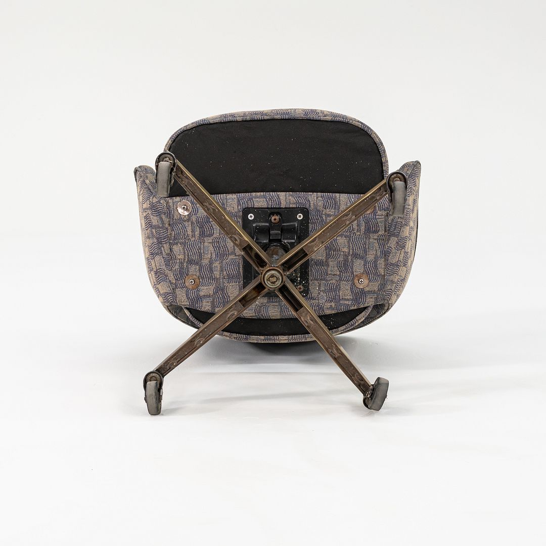 1960s Eero Saarinen for Knoll Executive Arm Desk Chair w/ Bronze Base and Fabric