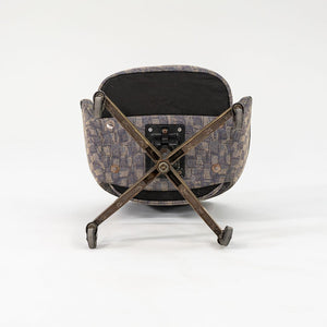 1960s Eero Saarinen for Knoll Executive Arm Desk Chair w/ Bronze Base and Fabric