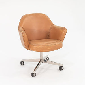 1979 Saarinen Executive Chair, Model 68S by Eero Saarinen for Knoll in Tan Leather