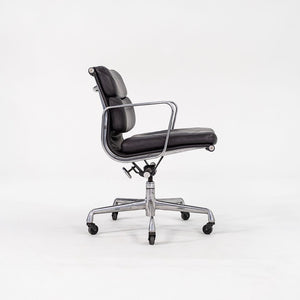 SOLD 2000 Soft Pad Management Desk Chair by Charles and Ray Eames for Herman Miller in Dark Grey Leather 2x Available