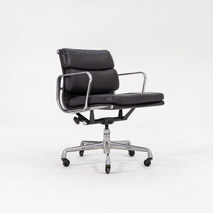 SOLD 2000 Soft Pad Management Desk Chair by Charles and Ray Eames for Herman Miller in Dark Grey Leather 2x Available