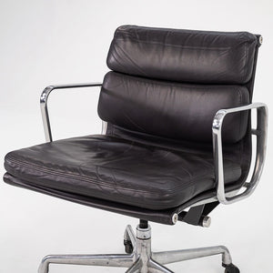 SOLD 2000 Soft Pad Management Desk Chair by Charles and Ray Eames for Herman Miller in Dark Grey Leather 2x Available