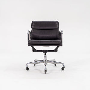 SOLD 2000 Soft Pad Management Desk Chair by Charles and Ray Eames for Herman Miller in Dark Grey Leather 2x Available