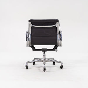 SOLD 2000 Soft Pad Management Desk Chair by Charles and Ray Eames for Herman Miller in Dark Grey Leather 2x Available