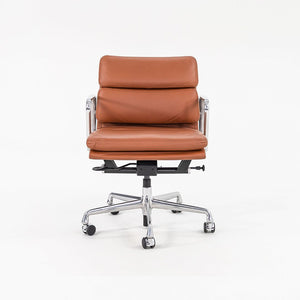 SOLD 2012 Soft Pad Management Chair by Charles and Ray Eames for Herman Miller in Cognac Leather