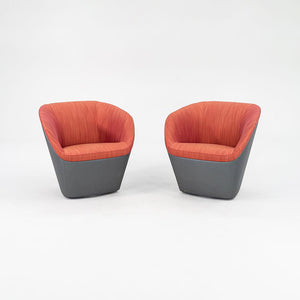 2019 Pair of Soft Swivel Chairs, Model 2010 by Jehs + Laub for Davis Furniture in Fabric and Vinyl