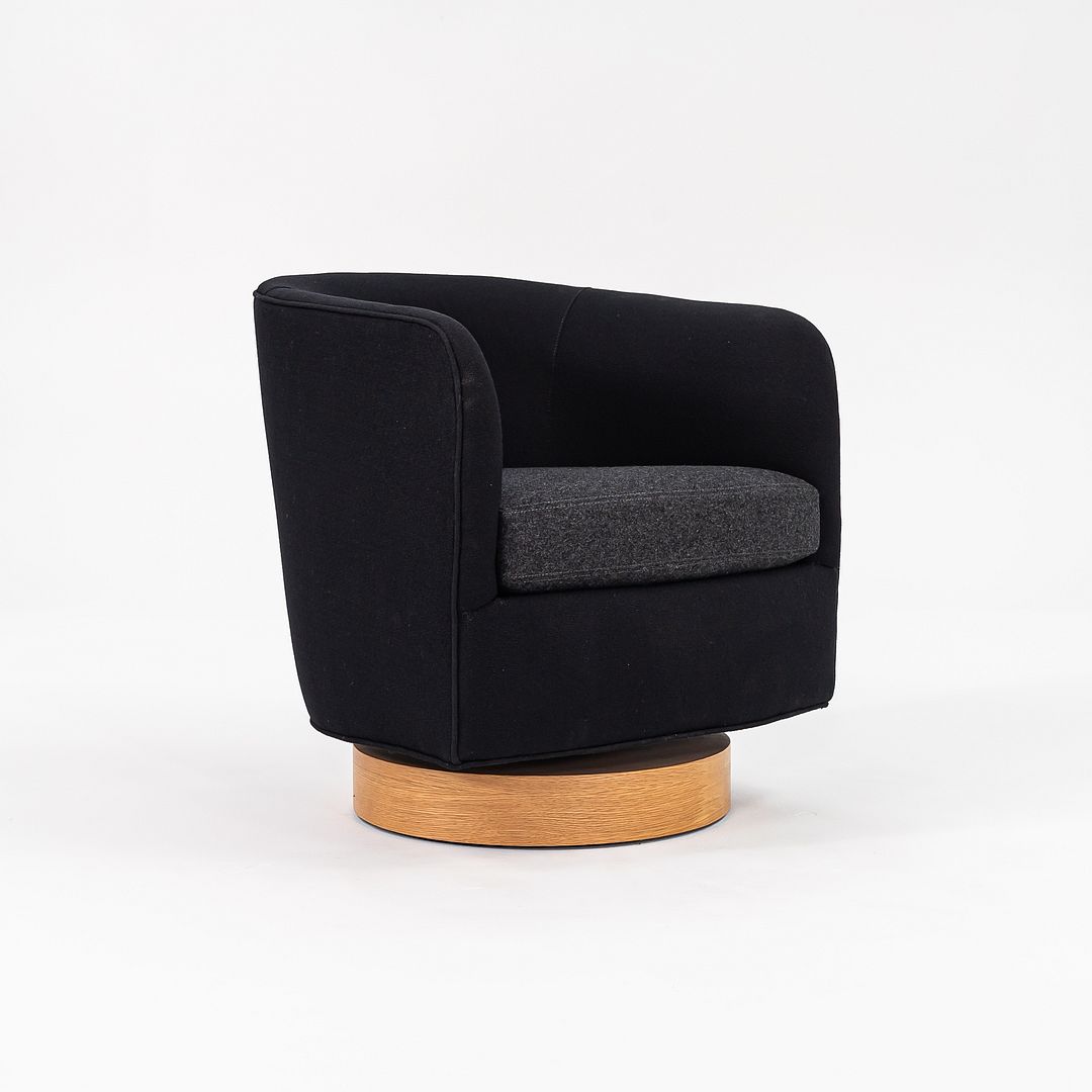 2020 Papa Roxy Swivel Lounge Chair by Milo Baughman for Thayer Coggin in Black Fabric 6x Available