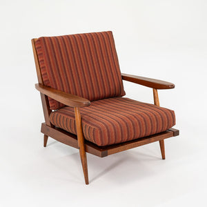 1950s Slatted Lounge Chair with Arms by George Nakashima in Black Walnut