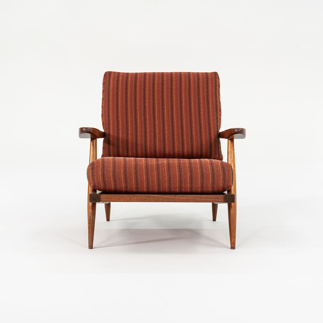 1950s Slatted Lounge Chair with Arms by George Nakashima in Black Walnut