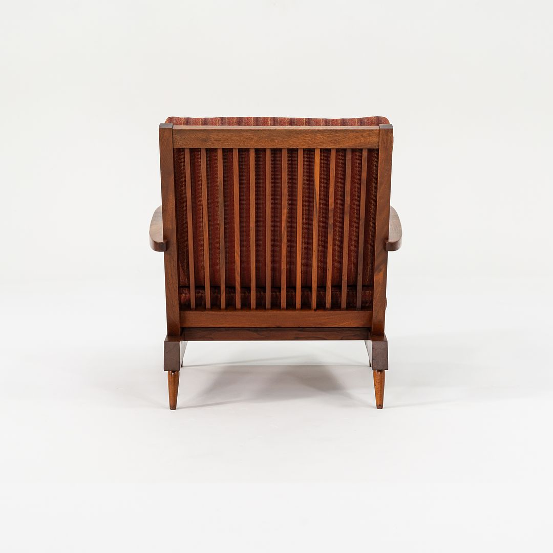 1950s Slatted Lounge Chair with Arms by George Nakashima in Black Walnut