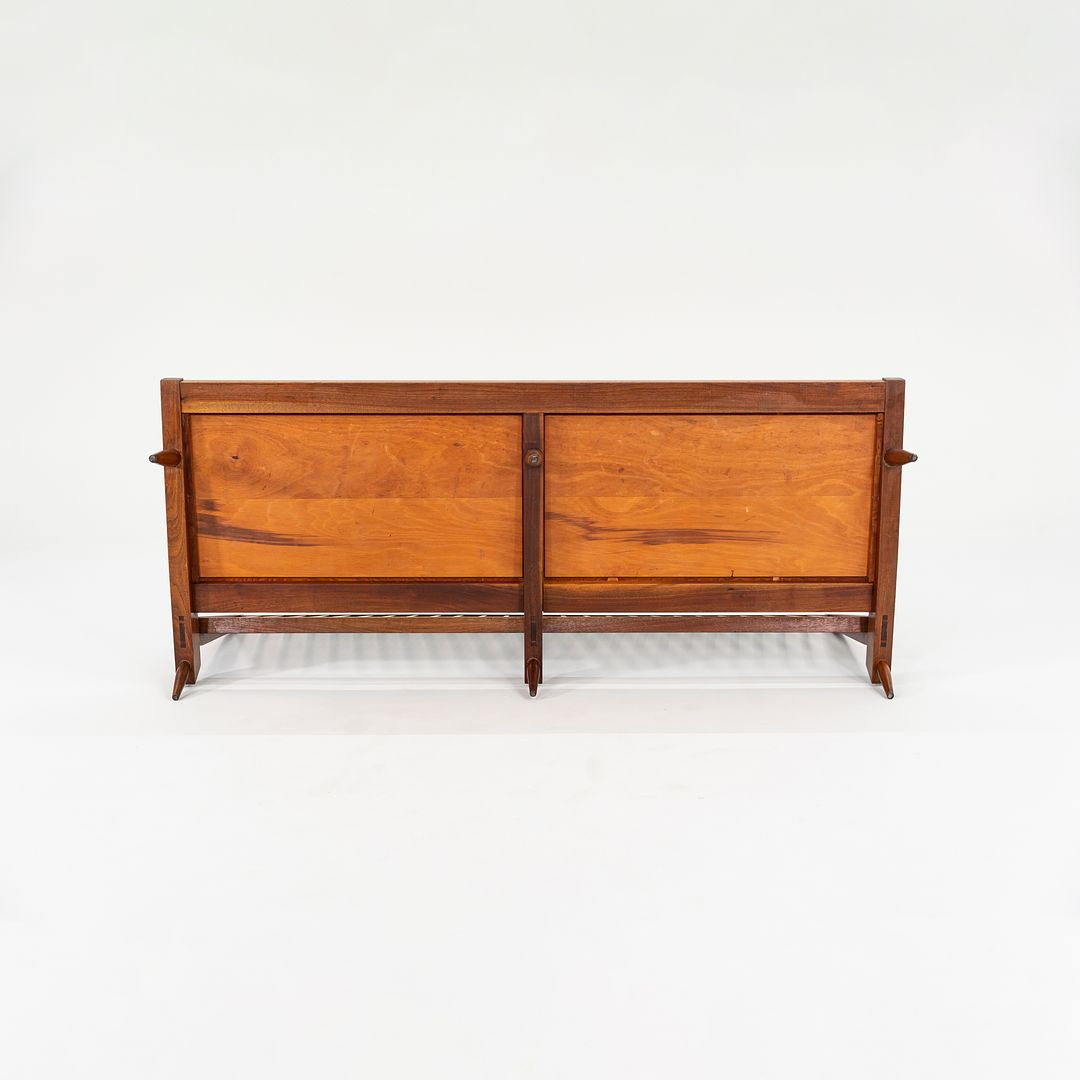 1950s Three Seat Slatted Settee by George Nakashima in Black Walnut