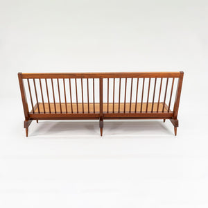 1950s Three Seat Slatted Settee by George Nakashima in Black Walnut