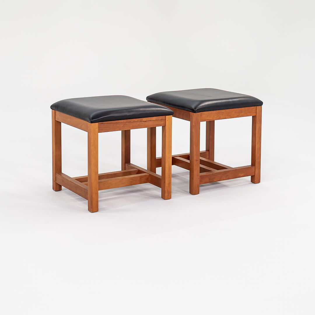 1990 Mission-Style Stool by Thomas Moser in Solid Cherry Hardwood Sets Available